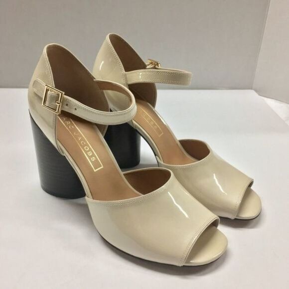 MARC JACOBS Kasia Patent Leather Sandal Heels Womens Size 38 US 8 - Picture 1 of 8
